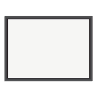 U Brand™ Magnetic Dry Erase Board with MDF Frame, 23 x 17, White Surface, Black Frame