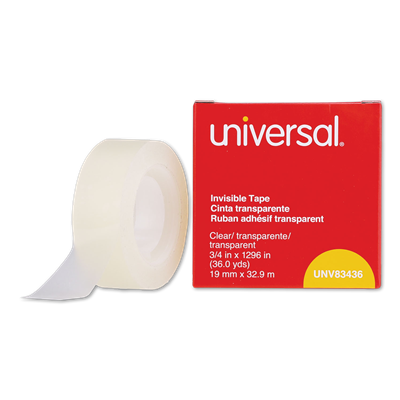 Universal™ Invisible Tape, 1" Core, 0.75" x 36 yds, Clear