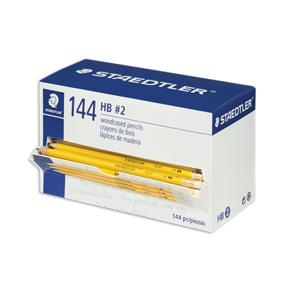 Staedtler® Woodcase Pencil, HB (#2), Black Lead, Yellow Barrel, 144/Pack