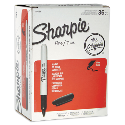 Sharpie® Fine Tip Permanent Marker Value Pack, Fine Bullet Tip, Black, 36/Pack