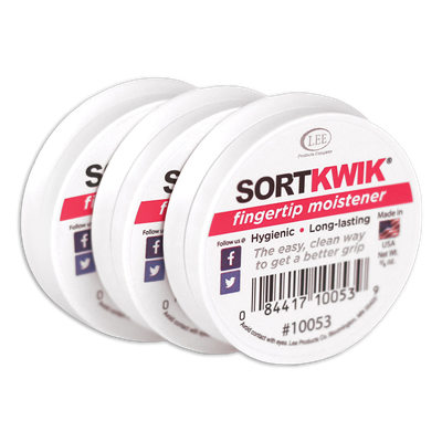 Lee Sortkwik® Fingertip Moisteners, 0.38 oz, Pink, 3/Pack